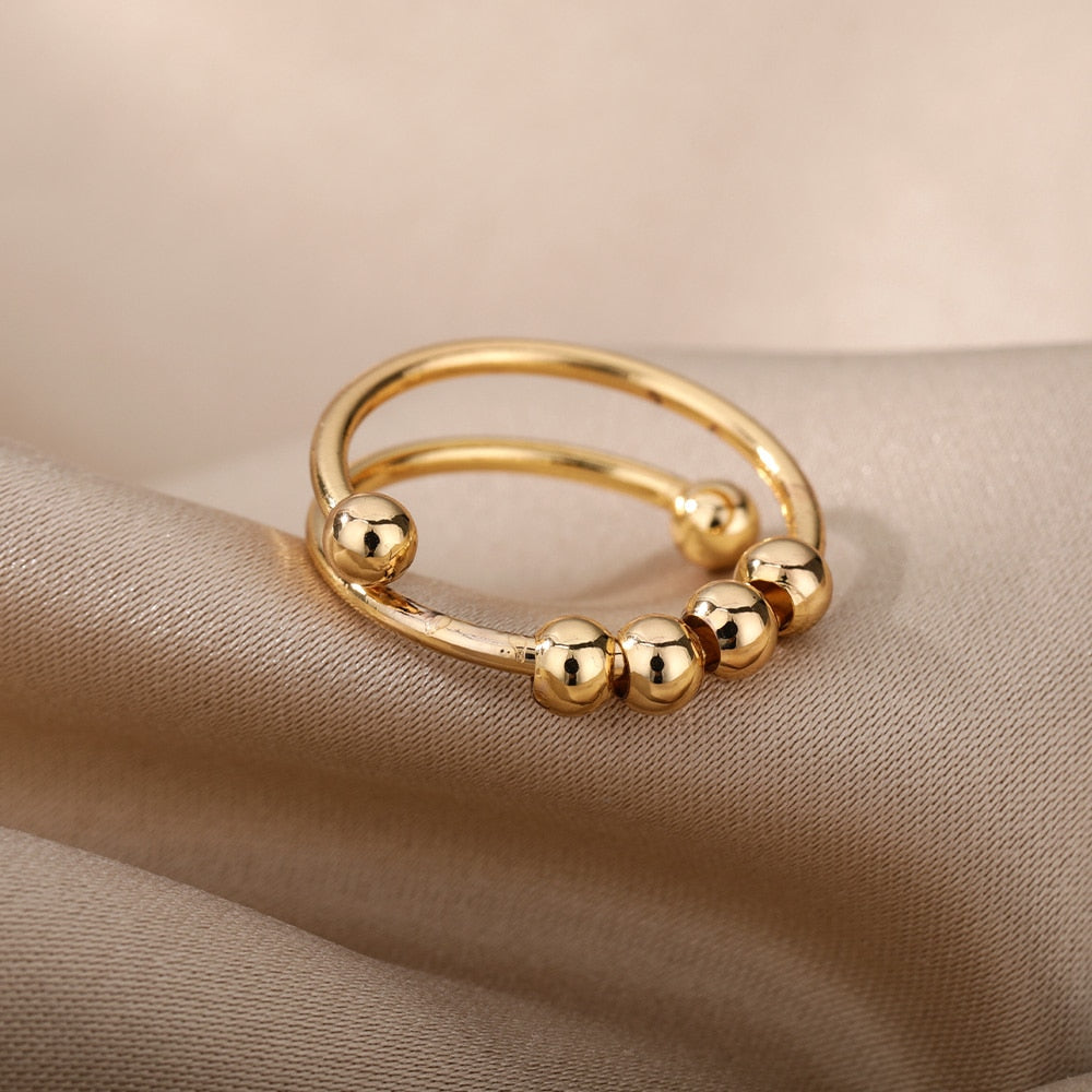 HarmonyRing® by Smart2Future Größenverstellbarer Ring gegen Angst & Stress