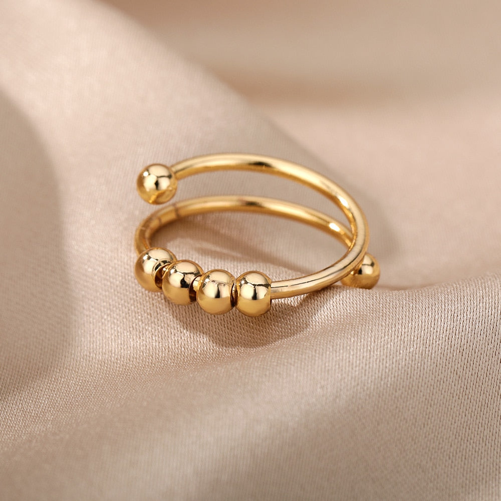 HarmonyRing® by Smart2Future Größenverstellbarer Ring gegen Angst & Stress