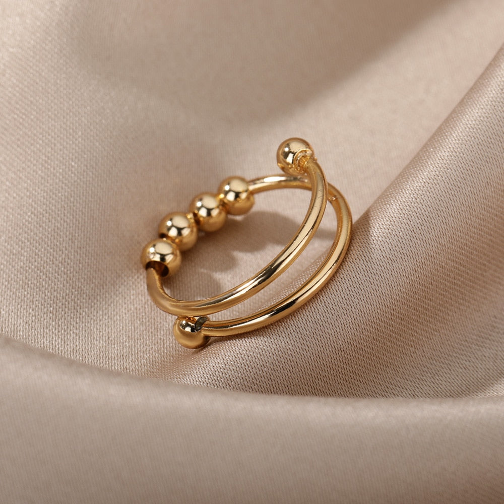 HarmonyRing® by Smart2Future Größenverstellbarer Ring gegen Angst & Stress